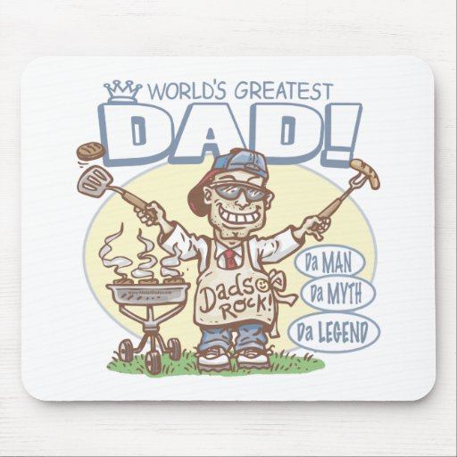 World's Greatest Dad Father's Day BBQ Gear Mouse Pad