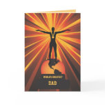 Worlds Greatest Dad Golden Award Greeting Template cards