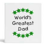 World's Greatest Dad (green stars) binders