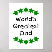 World's Greatest Dad (green stars) Posters