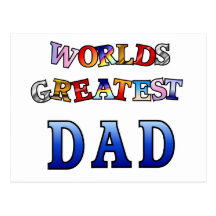 Worlds Greatest Dad Postcards