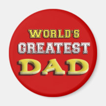World's Greatest Dad Refrigerator Magnets