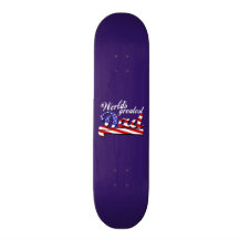 Worlds greatest dad with American flag - Dark Skateboards