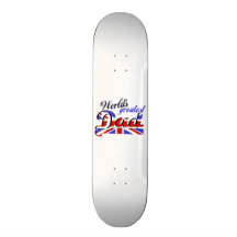 World's Greatest Dad with English flag Custom Skateboard