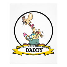 WORLDS GREATEST DADDY CARTOON PERSONALIZED INVITATIONS