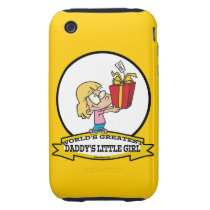 WORLDS GREATEST DADDYS LITTLE GIRL CARTOON IPHONE 3 TOUGH COVER