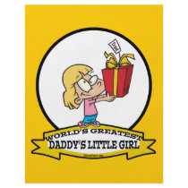 WORLDS GREATEST DADDYS LITTLE GIRL CARTOON FULL COLOR FLYER