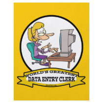 WORLDS GREATEST DATA ENTRY CLERK WOMEN CARTOON PERSONALIZED FLYER