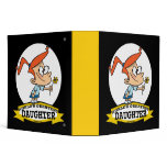 WORLDS GREATEST DAUGHTER CARTOON VINYL BINDERS