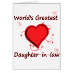 World's Greatest daughter-in-law Greeting Cards