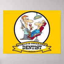 WORLDS GREATEST DENTIST MEN CARTOON POSTERS