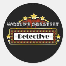 World's Greatest Detective Round Sticker
