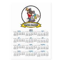 WORLDS GREATEST DIAPER CHANGER DAD CARTOON BUSINESS CARD