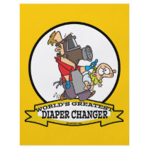 WORLDS GREATEST DIAPER CHANGER DAD CARTOON FLYER DESIGN