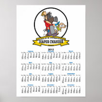 WORLDS GREATEST DIAPER CHANGER DAD CARTOON POSTERS