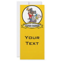 WORLDS GREATEST DIAPER CHANGER DAD CARTOON CUSTOM RACK CARDS