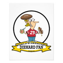 WORLDS GREATEST DIEHARD FAN WOMEN CARTOON CUSTOM ANNOUNCEMENTS