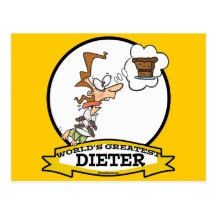 WORLDS GREATEST DIETER FEMALE CARTOON POSTCARDS