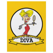 WORLDS GREATEST DIVA WOMEN CARTOON PERSONALIZED FLYER