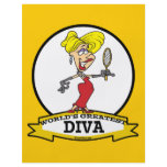 WORLDS GREATEST DIVA WOMEN CARTOON flyers