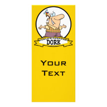 WORLDS GREATEST DORK II CARTOON RACK CARD TEMPLATE