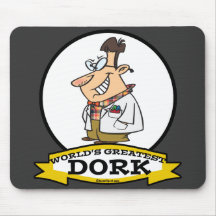 WORLDS GREATEST DORK MEN CARTOON MOUSE PAD