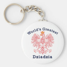 World's Greatest Dziadzia Eagle Keychain