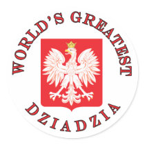 World's Greatest Dziadzia Round Sticker