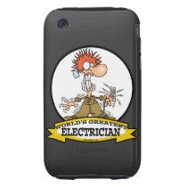 WORLDS GREATEST ELECTRICIAN MEN CARTOON IPHONE 3 TOUGH COVER