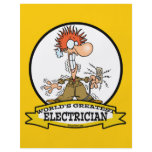 WORLDS GREATEST ELECTRICIAN MEN CARTOON flyers