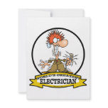 WORLDS GREATEST ELECTRICIAN MEN CARTOON invitations
