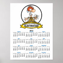 WORLDS GREATEST ELECTRICIAN MEN CARTOON POSTERS