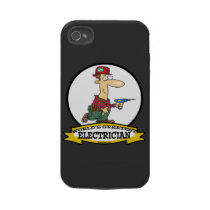 WORLDS GREATEST ELECTRICIAN MEN II CARTOON TOUGH IPHONE 4 CASE