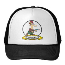 WORLDS GREATEST ELECTRICIAN MEN II CARTOON MESH HATS