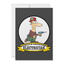 WORLDS GREATEST ELECTRICIAN MEN II CARTOON ANNOUNCEMENTS