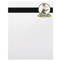 WORLDS GREATEST ELECTRICIAN MEN II CARTOON CUSTOMIZED LETTERHEAD