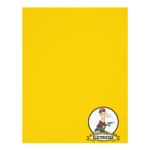 WORLDS GREATEST ELECTRICIAN MEN II CARTOON LETTERHEAD