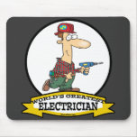 WORLDS GREATEST ELECTRICIAN MEN II CARTOON MOUSEPAD