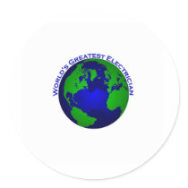 World's Greatest Electrician Round Stickers