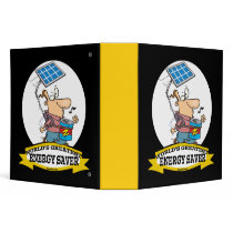 WORLDS GREATEST ENERGY SAVER MEN CARTOON BINDERS