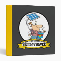 WORLDS GREATEST ENERGY SAVER MEN CARTOON BINDERS