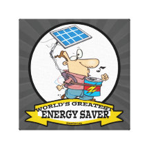 WORLDS GREATEST ENERGY SAVER MEN CARTOON CANVAS PRINTS