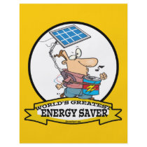 WORLDS GREATEST ENERGY SAVER MEN CARTOON FLYER DESIGN