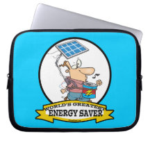 WORLDS GREATEST ENERGY SAVER MEN CARTOON LAPTOP SLEEVES