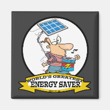 WORLDS GREATEST ENERGY SAVER MEN CARTOON MAGNETS