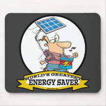 WORLDS GREATEST ENERGY SAVER MEN CARTOON MOUSEPADS