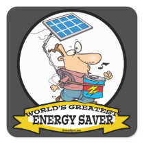 WORLDS GREATEST ENERGY SAVER MEN CARTOON STICKERS
