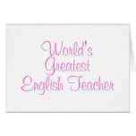 Worlds Greatest English Teacher Pink Card