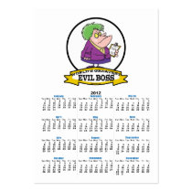 WORLDS GREATEST EVIL BOSS LADY CARTOON BUSINESS CARD TEMPLATE