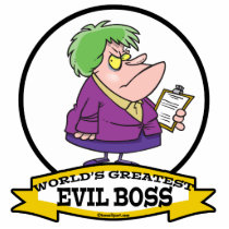 WORLDS GREATEST EVIL BOSS LADY CARTOON ACRYLIC CUT OUTS